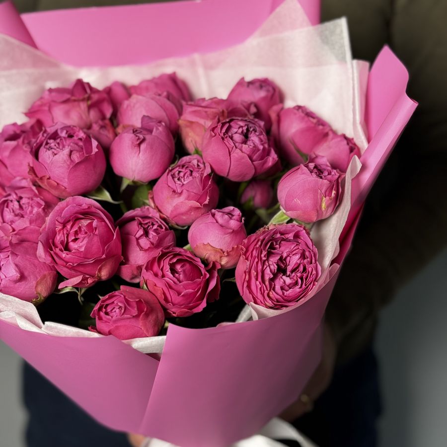 Пионовидные розы 9шт