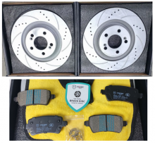 Диски тормозные передние Monaer + колодки керамика Монаер для Chery 8 ProMax 2.0 и Jaecoo J7 1.6 4WD