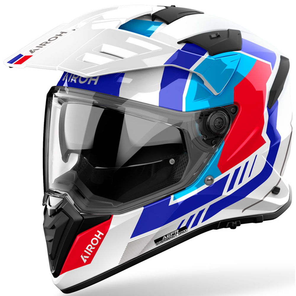 Airoh Bandit Horn White Gloss шлем для приключений и мототуризма