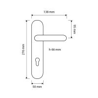 Ручка на планке Linea Cali Aura 1800 PL схема