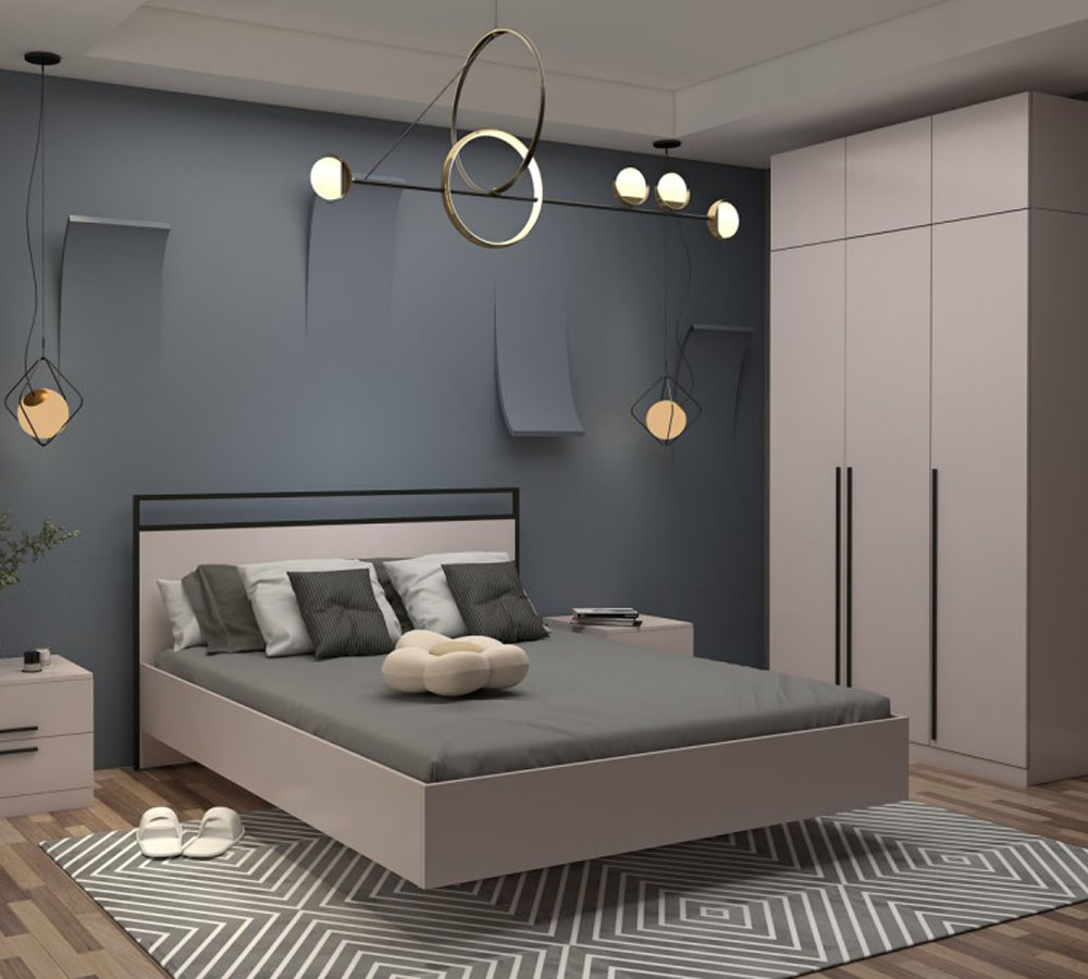 Спальный гарнитур Николь 1400 орт. с ПМ ПВК