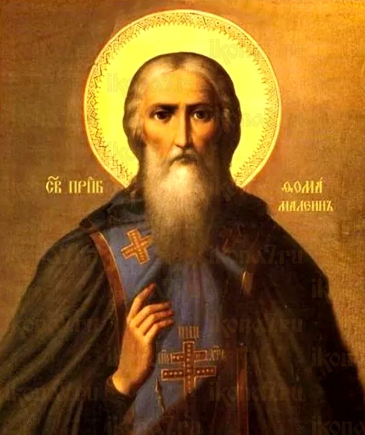 Рукописная икона Фома Малеин на липовой доске (ктг6-22248)