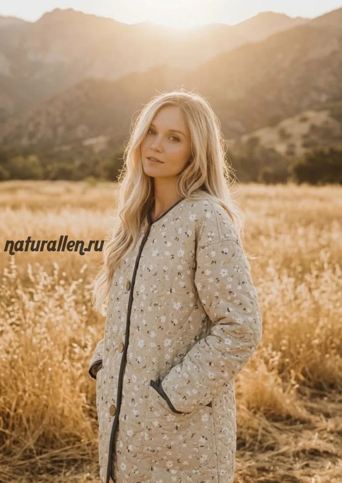 Фуфайка льняная "Ромашки"