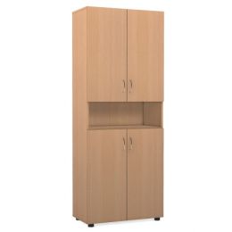 Шкаф для документов с нишей У.Ш-4 (ш700*г366*в1788мм) Бук светлый