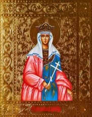Рукописная икона Валерия Римская (Царица) на липовой доске (ктг6-22305)