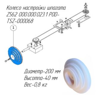 Колесо настройки шпагата Z562 000.000.023.1 POD-TSZ-000068