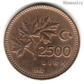 Турция 2500 лир 1992