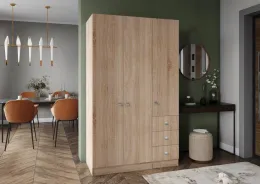 Шкаф трехстворчатый Лофт (ш1200*г580*в2020мм) Дуб сонома