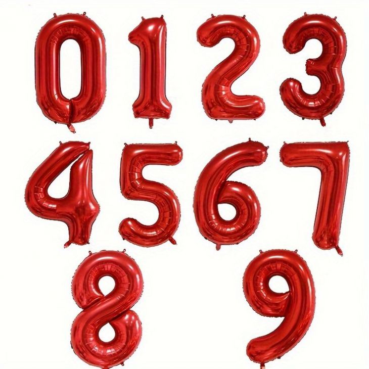 Цифра, Красный (40"/102см)