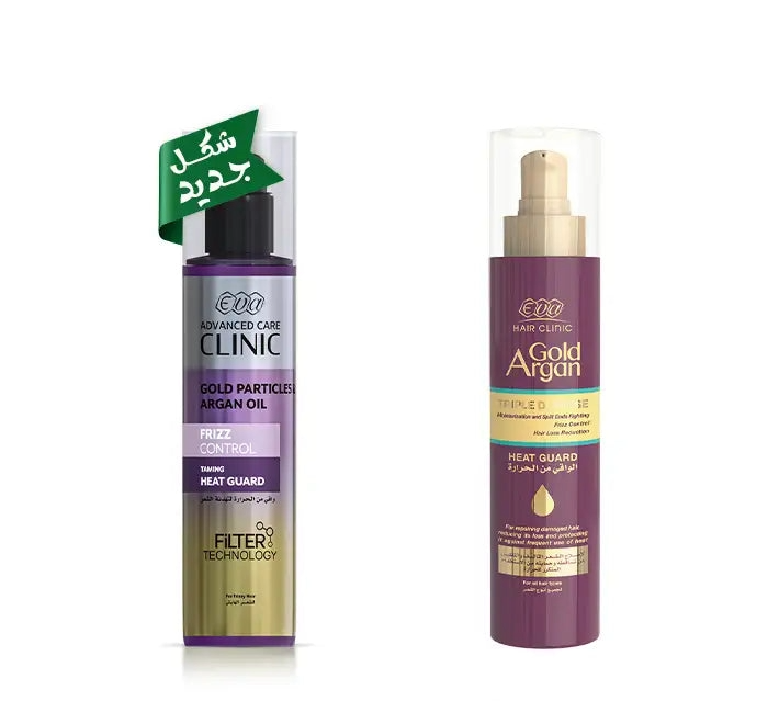 Термозащитное средство для волос Eva Hair Clinic Gold Argan Heat Guard с золотом и аргановым маслом, 200 мл.