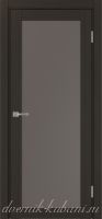 Межкомнатная дверь ТУРИН 501.2 ЭКО-шпон цвет - Антрацит, стекло - Бронза матовое