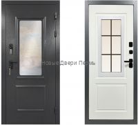 Уличная дверь Термо со стеклопакетом Винтер Панорама