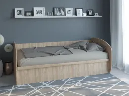 Кровать КД-1.8  с ПМ (с/м 900*2000мм) Дуб баррик