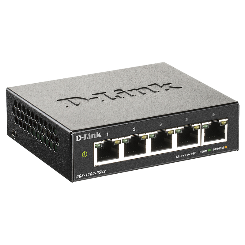 Коммутатор D-Link DGS-1100-05V2 Smart 5-ports, DGS-1100-05V2/A1A