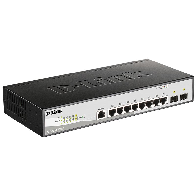 Коммутатор D-Link DGS-1210-10/ME Управляемый 10-ports, DGS-1210-10/ME/B2A
