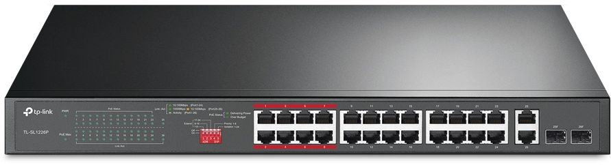 Коммутатор TP-Link SL1226P 24-PoE Неуправляемый 26-ports, TL-SL1226P