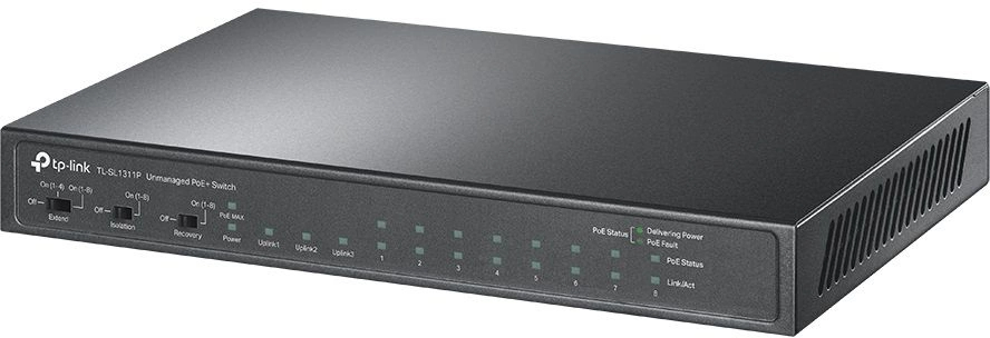 Коммутатор TP-Link SL1311P 8-PoE Неуправляемый 11-ports, TL-SL1311P