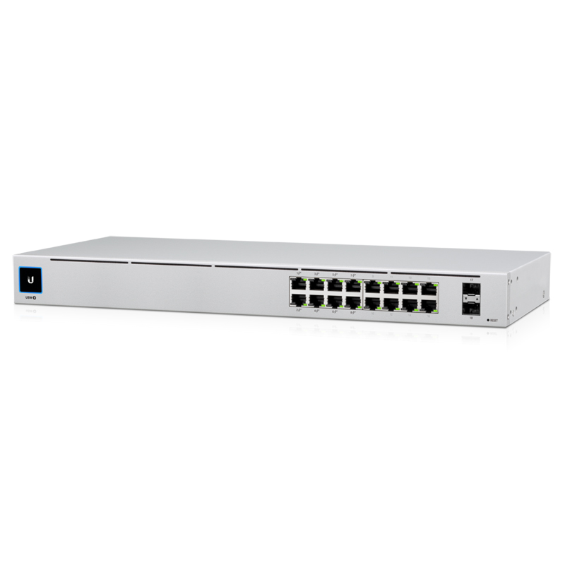 Коммутатор UBIQUITI Switch 16 PoE 8-PoE Управляемый 18-ports, USW-16-POE