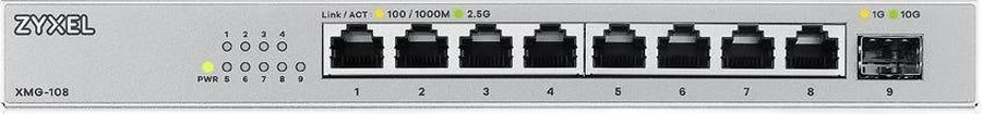 Коммутатор ZyXEL XMG-108 Неуправляемый 9-ports, XMG-108-ZZ0101F