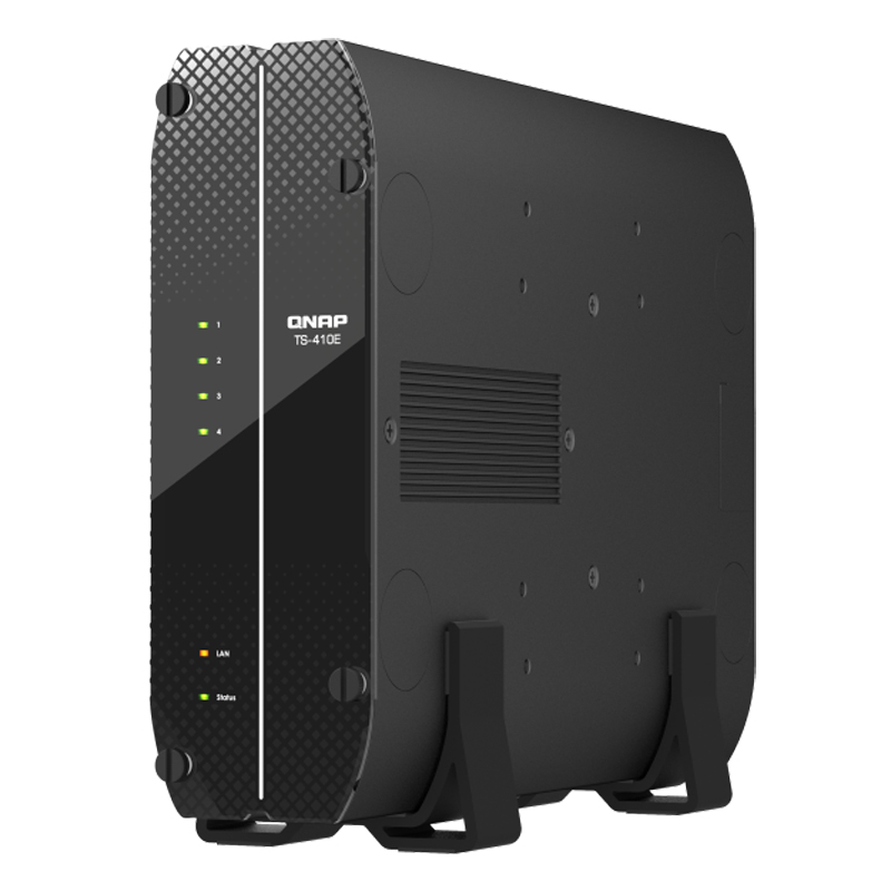 Сетевое хранилище NAS QNAP TS-410E 4x2.5" Tower чёрный, TS-410E-8G