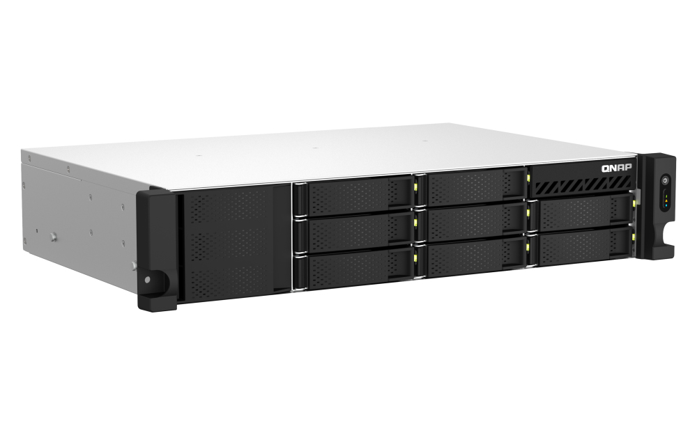 Сетевое хранилище NAS QNAP TS-873AEU 8x3.5" Rack 2U чёрный, TS-873AEU-4G