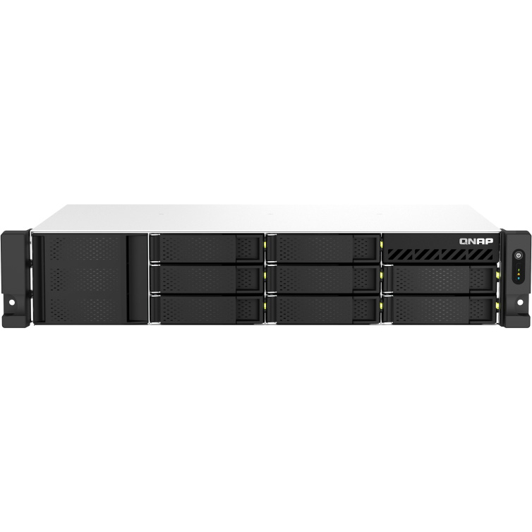 Сетевое хранилище NAS QNAP TS-873AEU-RP 8x3.5" Rack 2U чёрный, TS-873AEU-RP-4G
