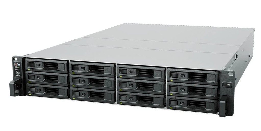 Сетевое хранилище NAS Synology SA3410 12x3.5" Rack 2U чёрный, SA3410