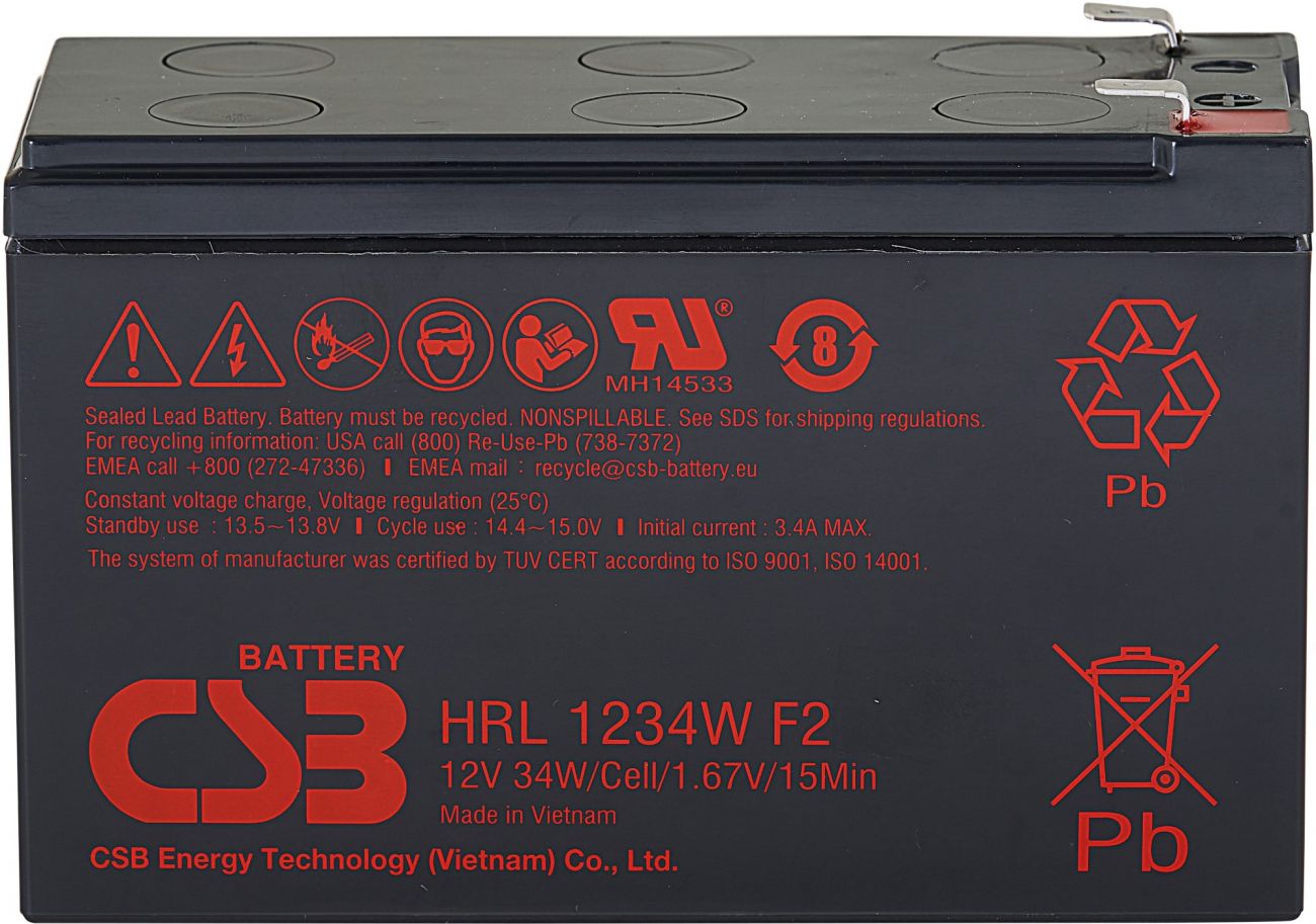 Батарея для ИБП CSB HRL, HRL1234W F2 FR