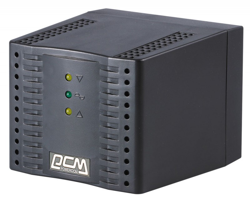 Стабилизатор Powercom TCA-2000 2000 ВА 187-253В in 220V out, TCA-2000 BLACK