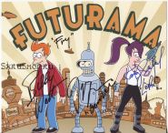 Автографы: Билли Уэст, Кэти Сагал, Джон Ди Маджио. Футурама / Futurama