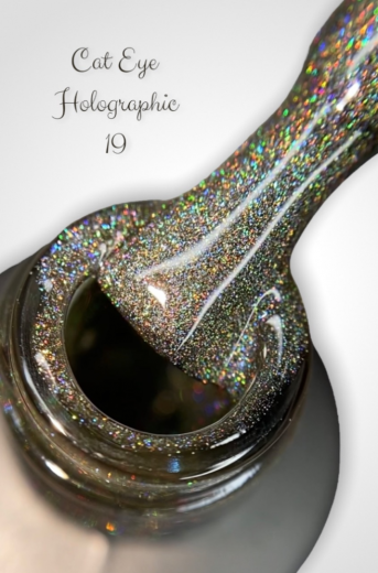 HRCER19 "HOLOGRAPHIC CAT'S EYE" голографический гель лак кошачий глаз