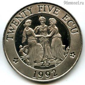 Великобритания 25 экю 1992 Англия