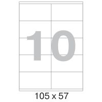 40105570  Самоклеящиеся этикетки  MULTILABEL 105х57мм, 10 шт., бел., 100 листов