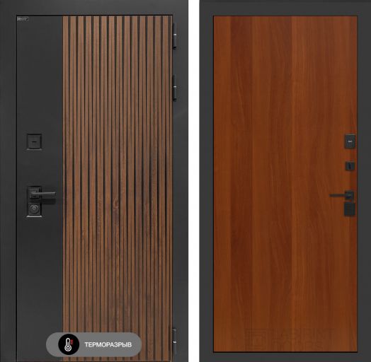 Входная дверь Лабиринт Айслаб - 05 Итальянский орех с терморазрывом