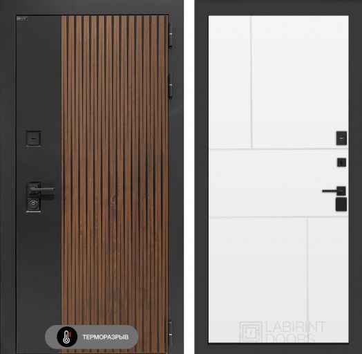 Входная дверь Лабиринт Айслаб - 21 Белый софт с терморазрывом