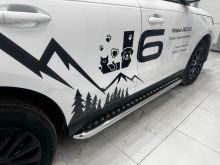 Подножки боковые, UKK, труба сталь ф 53мм для JAECOO J6