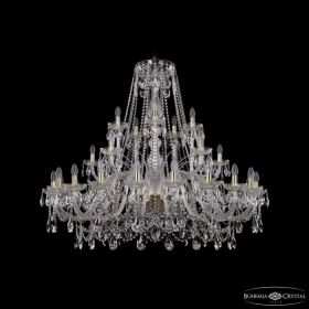 Люстра Хрустальная BOHEMIA IVELE CRYSTAL 1411/20+5+5/460 G Золото, Стекло / Богемия Ивеле Кристалл