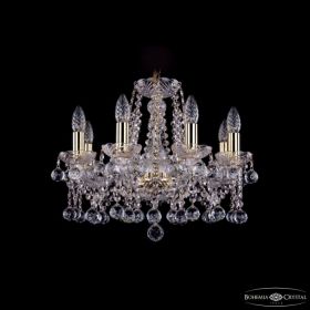 Люстра Хрустальная BOHEMIA IVELE CRYSTAL 1413/8/165 G BALLS Золото, Стекло / Богемия Ивеле Кристалл