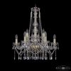 Люстра Хрустальная BOHEMIA IVELE CRYSTAL 1413/6+3/200/H-66 G Золото, Стекло / Богемия Ивеле Кристалл