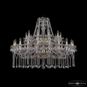 Люстра Хрустальная BOHEMIA IVELE CRYSTAL 1413/20+10/400/2D G Золото, Стекло / Богемия Ивеле Кристалл