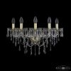 Бра Хрустальные BOHEMIA IVELE CRYSTAL 1403B/5/195/XL G Золото, Стекло / Богемия Ивеле Кристалл