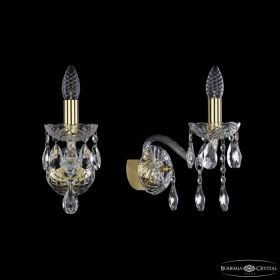 Бра Хрустальные BOHEMIA IVELE CRYSTAL 1413B/1/165 G Золото, Стекло / Богемия Ивеле Кристалл