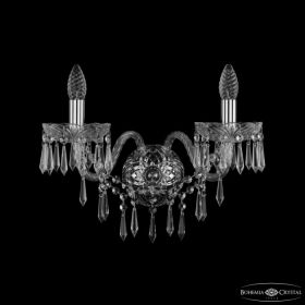 Бра Хрустальные BOHEMIA IVELE CRYSTAL 1403B/2/195/XL NI Никель, Стекло / Богемия Ивеле Кристалл