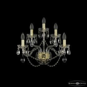 Бра Хрустальные BOHEMIA IVELE CRYSTAL 1402B/2+2+1/195/XL G Золото, Стекло / Богемия Ивеле Кристалл