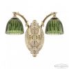 Бра Бронзовые BOHEMIA IVELE CRYSTAL 7211B12/2/210 GW P1 D CLEAR-GREEN/H-1K Золото Белёное, Латунь / Богемия Ивеле Кристалл