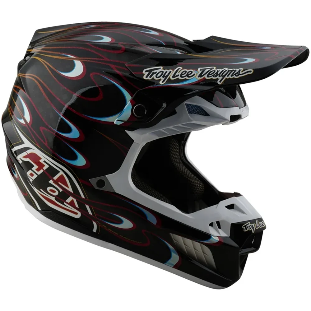 Troy Lee Designs SE5 ECE Carbon Torched Black/Red шлем для мотокросса и эндуро