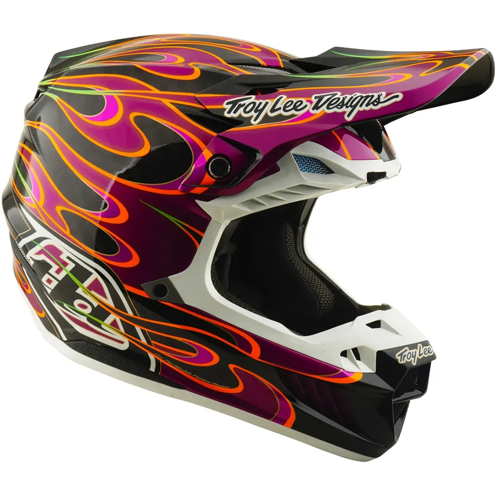 Troy Lee Designs SE5 ECE Carbon Torched Black/Violet (2026) шлем для мотокросса и эндуро