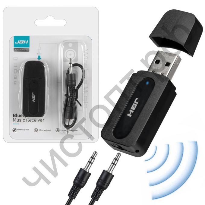 Адаптер Bluetooth BT-04 питание USB подключ. AUX
