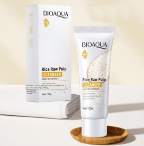 BIOAOUA , Пенка для умывания с экстрактом риса Rice Raw Pulp, 100 гр.