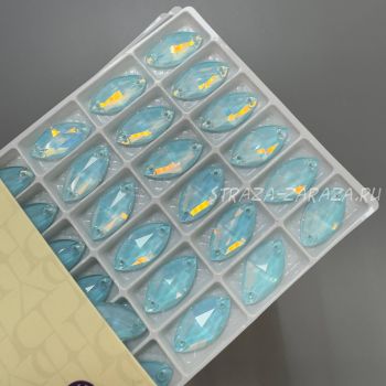 DeLuxe Пришивные Стразы Aqua Opal Наветта 9*18 мм